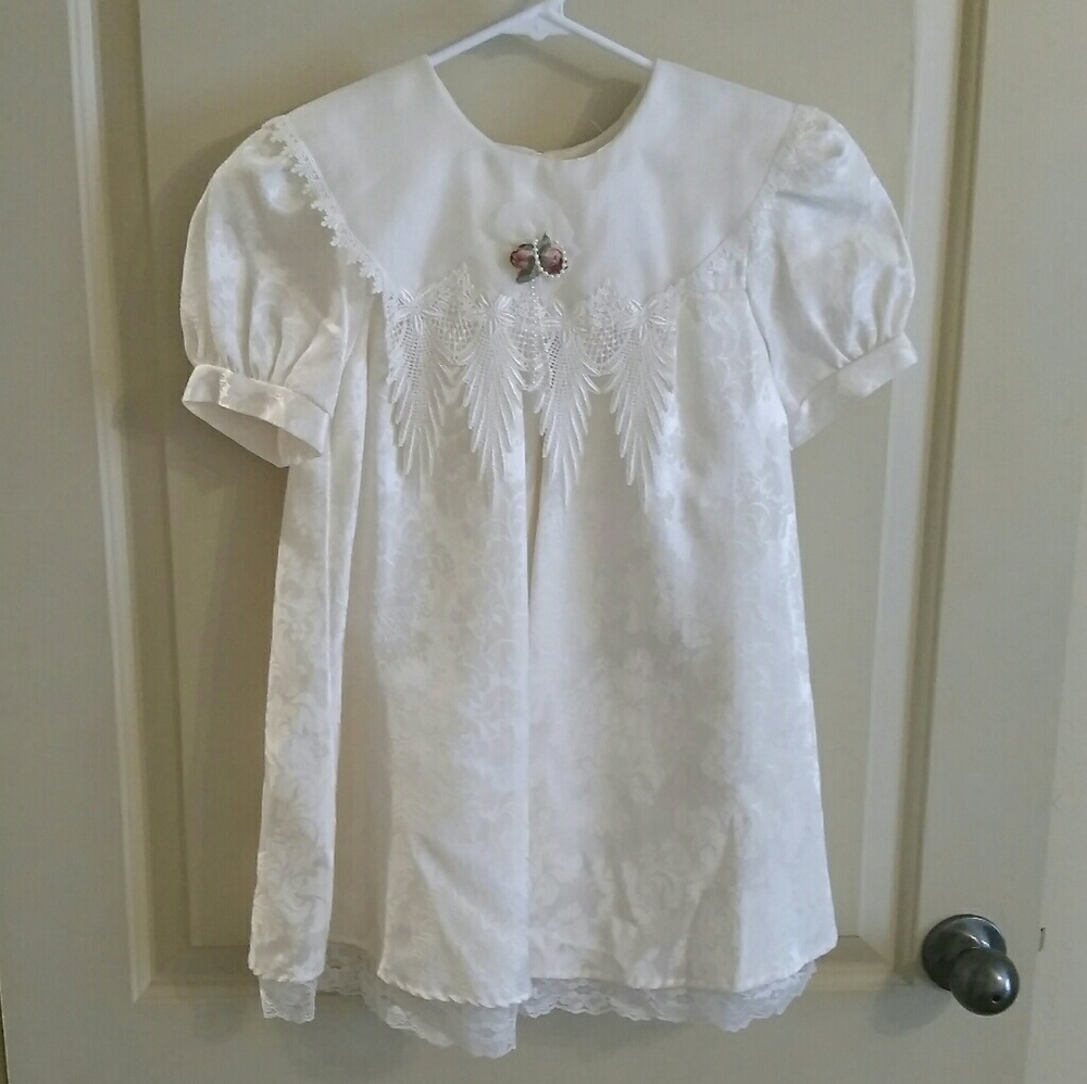 Girls Formal Easter Dress (Lace, Roses, Beads 7)